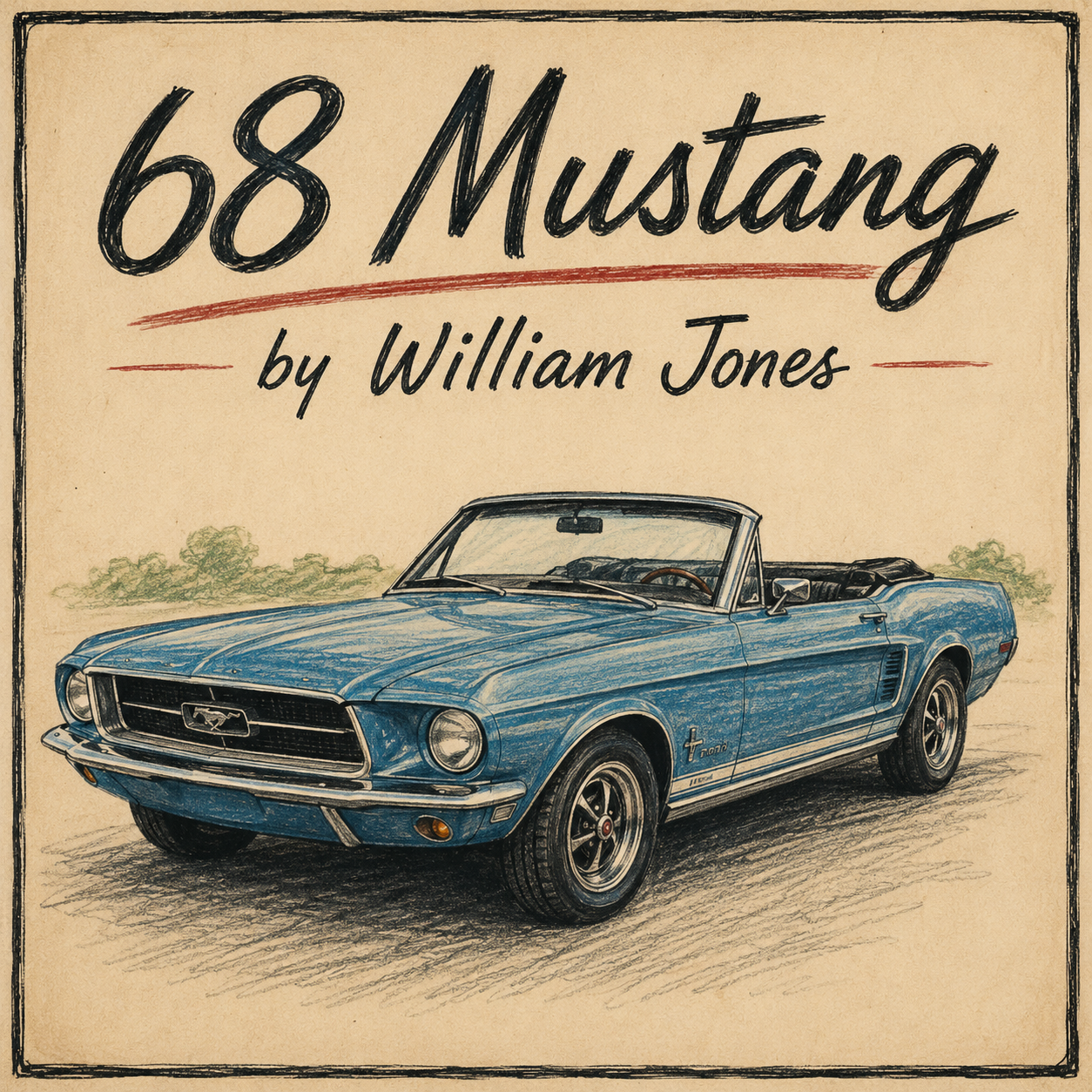 68 Mustang cover artwork